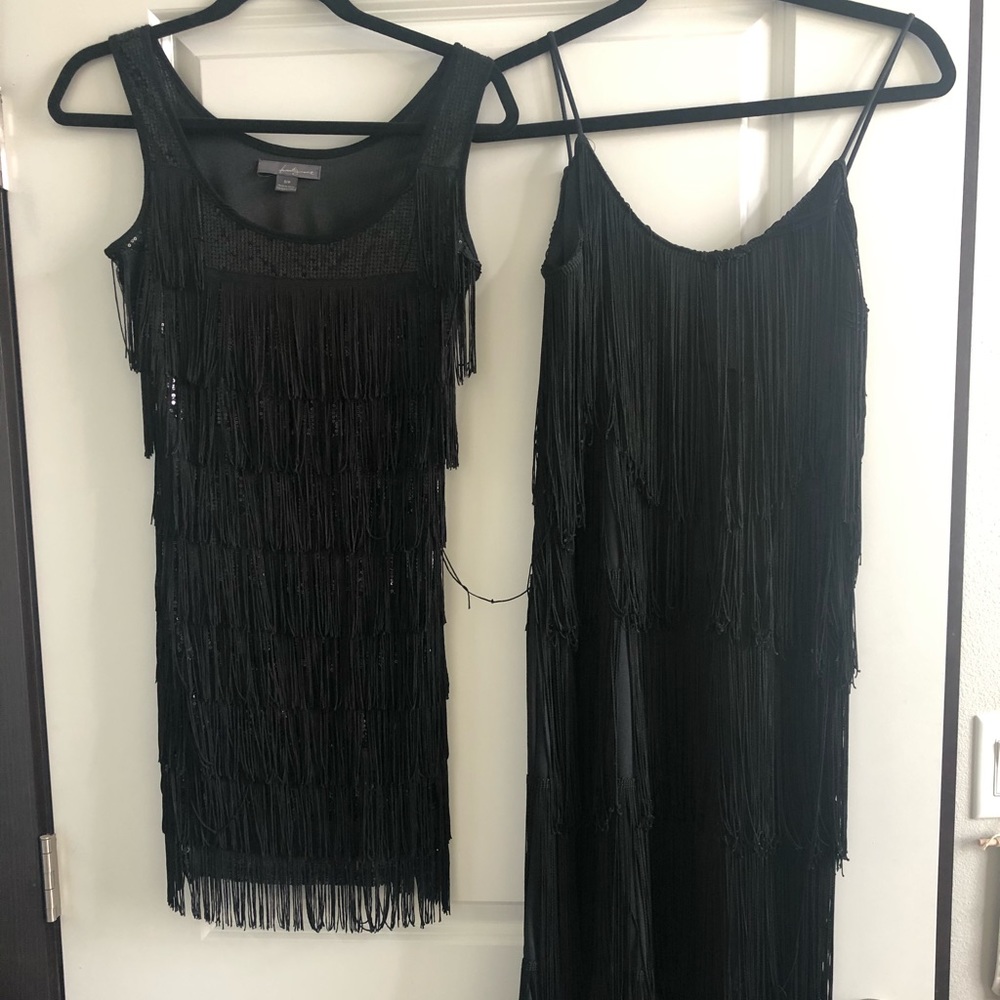 Two Black Flapper Dresses - Small/Medium - image 1